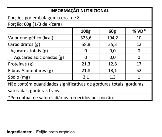 Feijão Preto Orgânico 500g Vero Nuttri