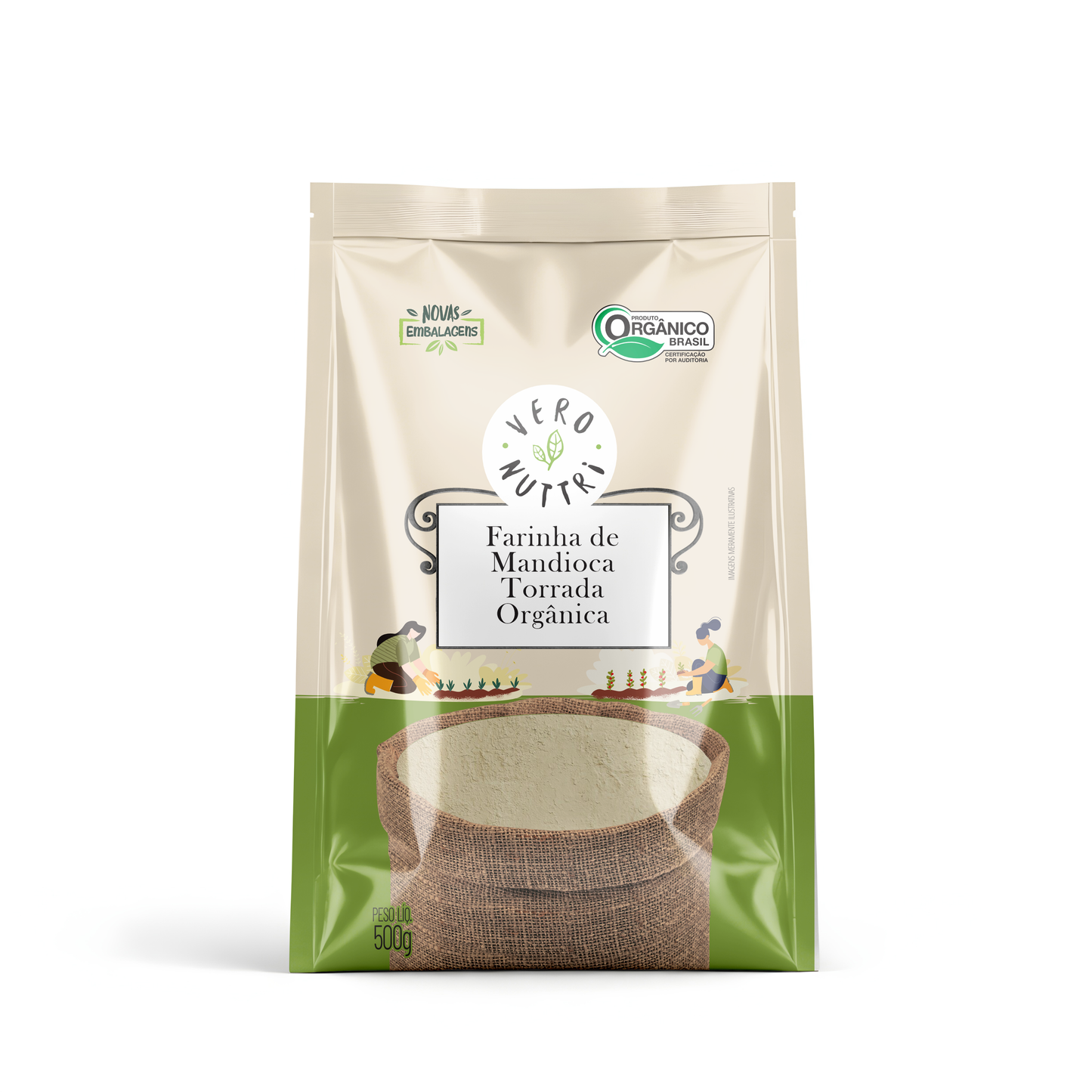 Farinha de Mandioca Torrada Orgânica 500g Vero Nuttri