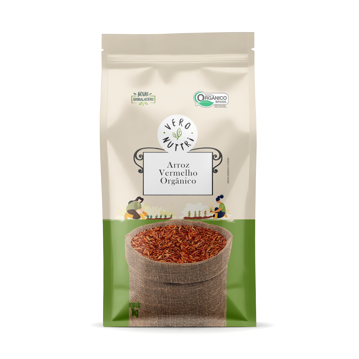 Arroz Vermelho Orgânico 1kg Vero Nuttri