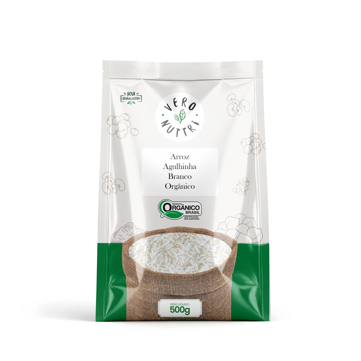 Arroz Agulhinha Branco Orgânico 500g Vero Nuttri