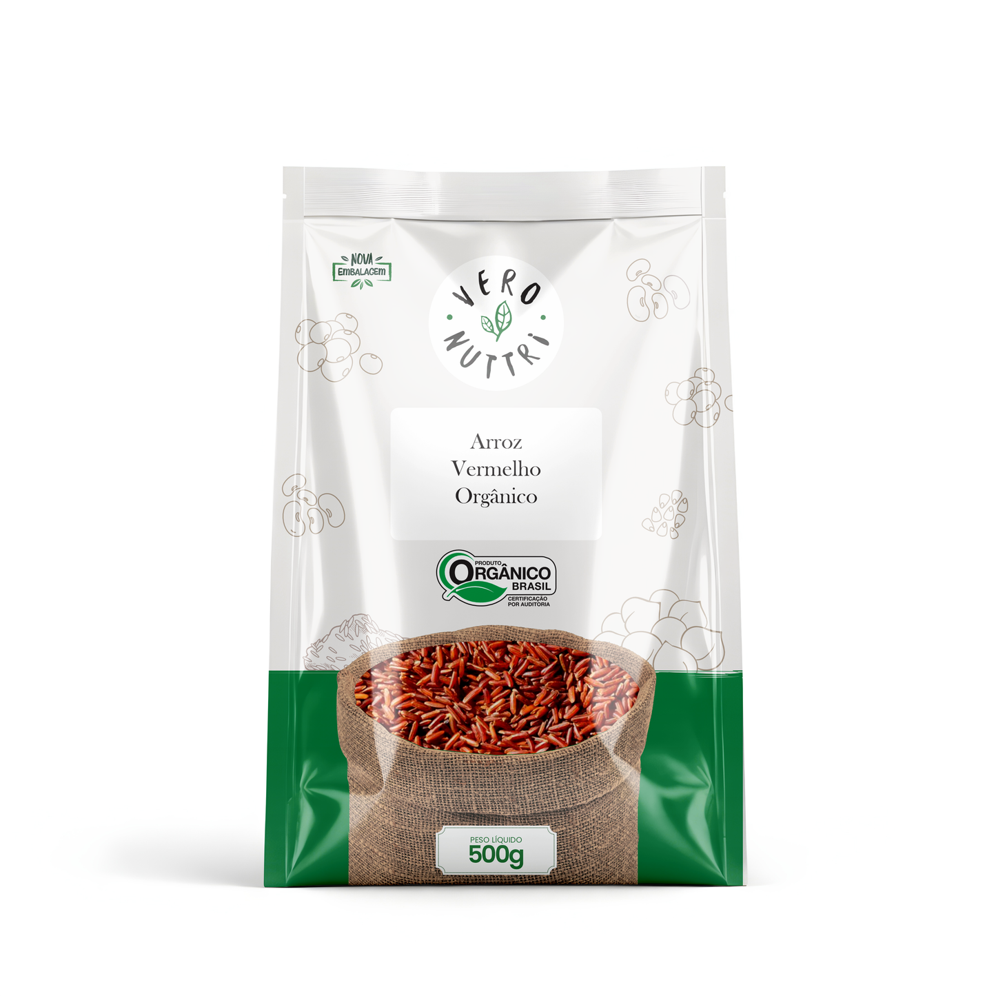 Arroz Vermelho Orgânico 500g Vero Nuttri