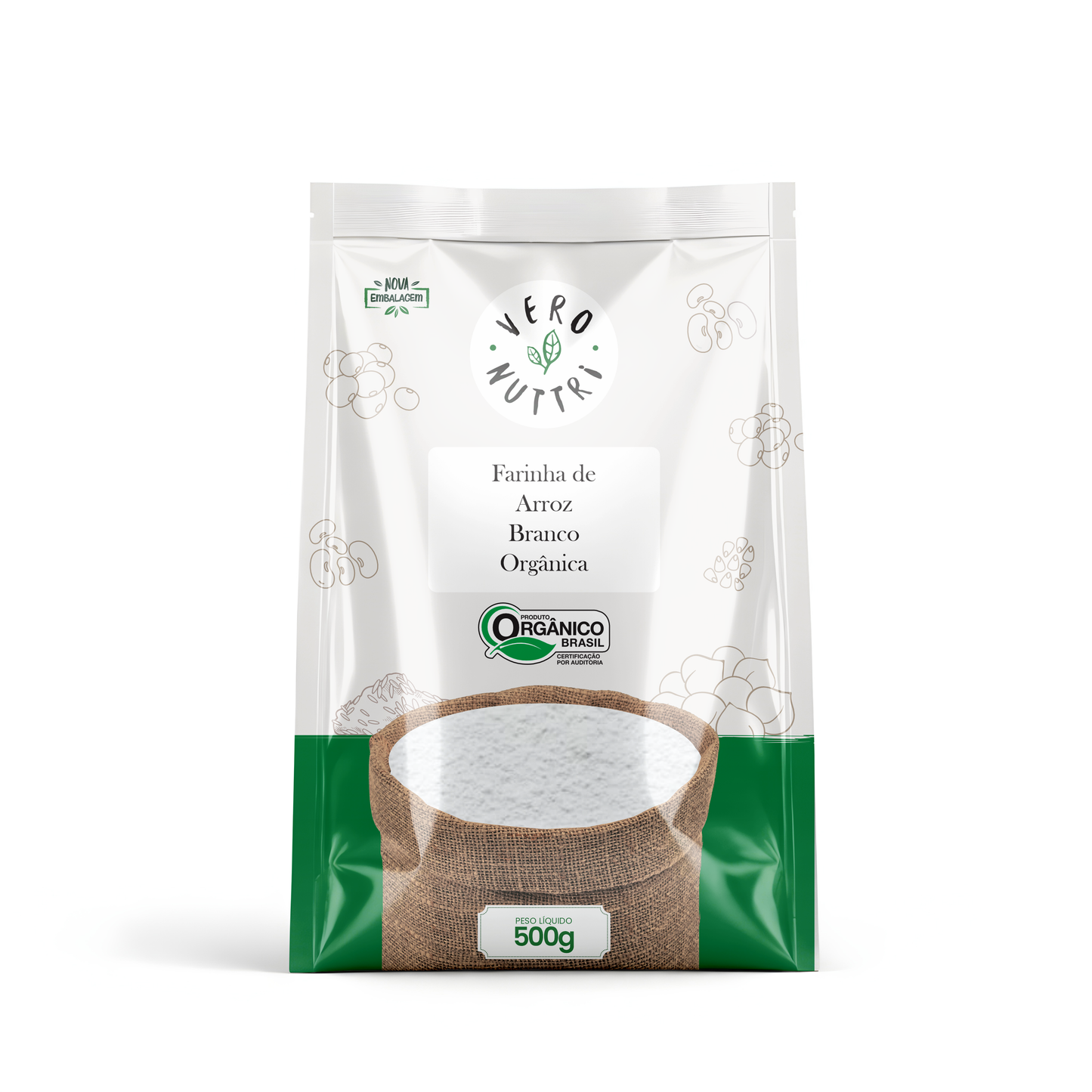 Farinha de Arroz Branco Orgânica 500g Vero Nuttri