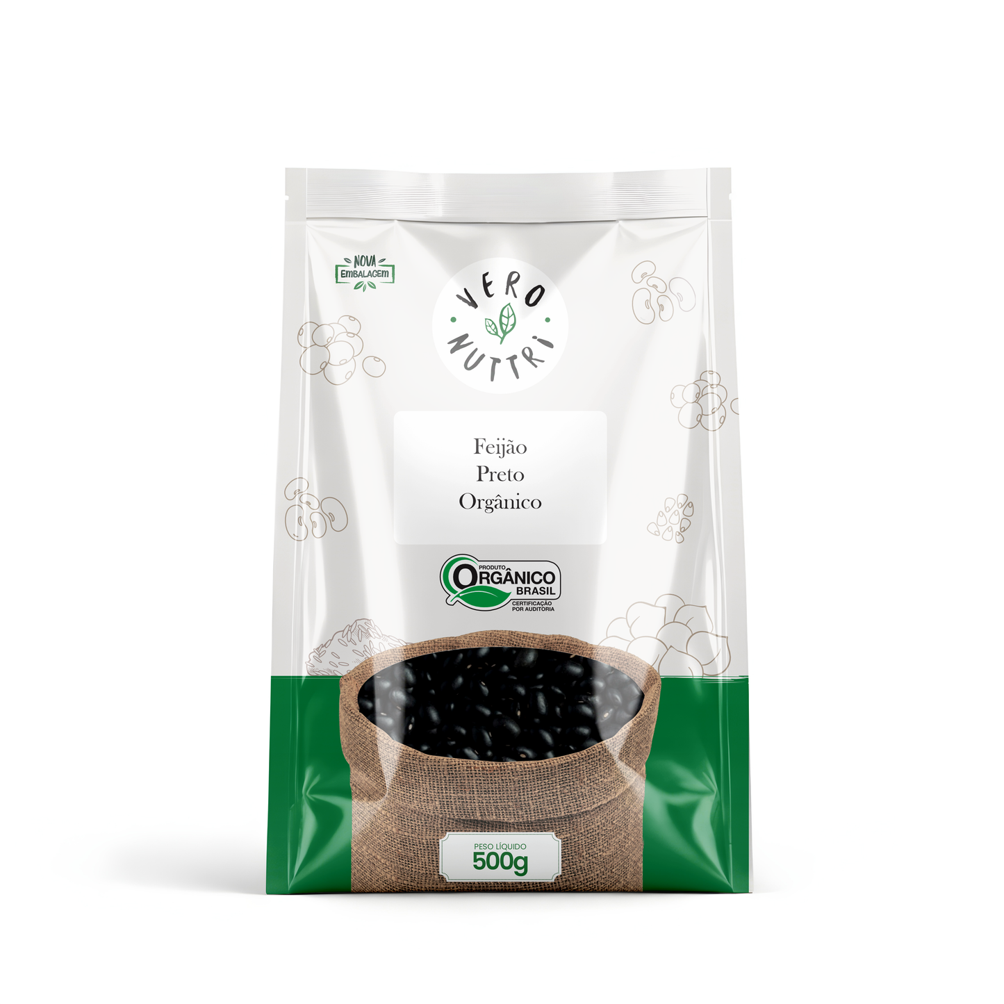 Feijão Preto Orgânico 500g  Vero Nuttri