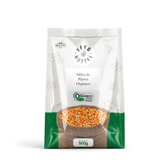 Milho de Pipoca Orgânico 500g Vero Nuttri