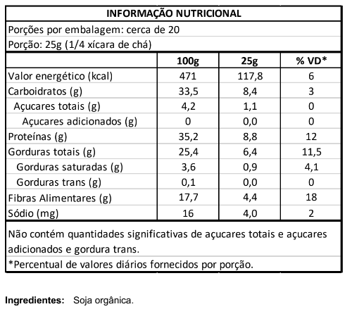Soja em grãos Orgânica 500g Vero Nuttri