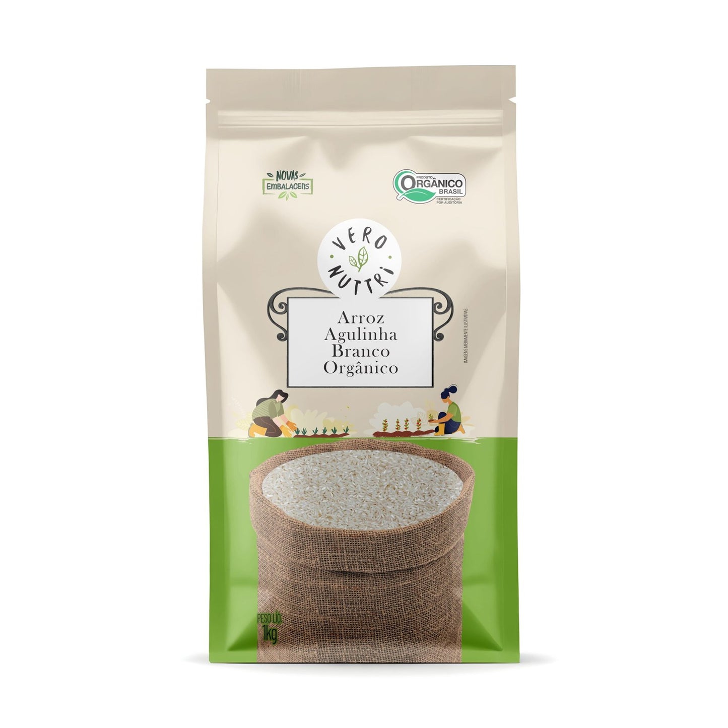 Arroz Agulhinha Branco Orgânico 1kg Vero Nuttri