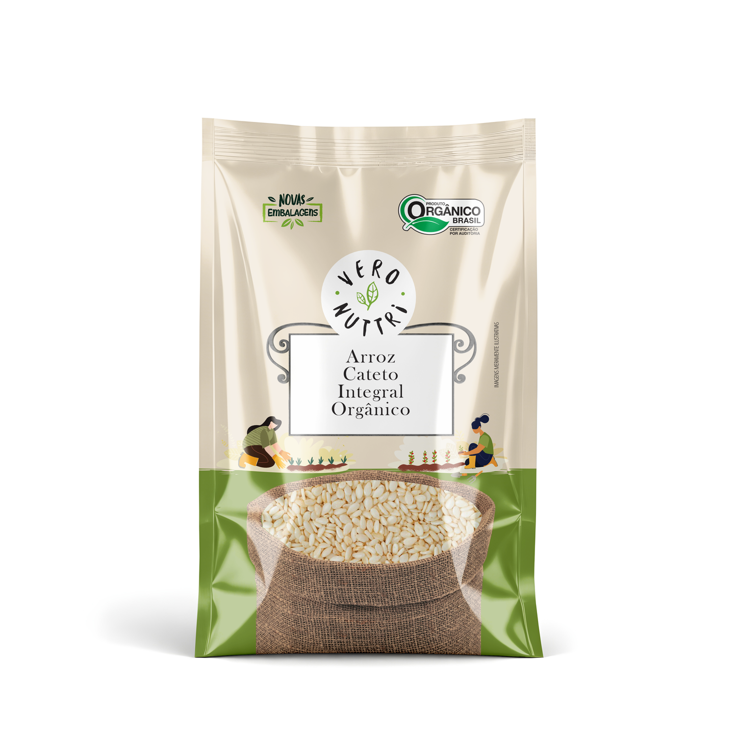 Arroz Cateto Integral Orgânico 500g Vero Nuttri
