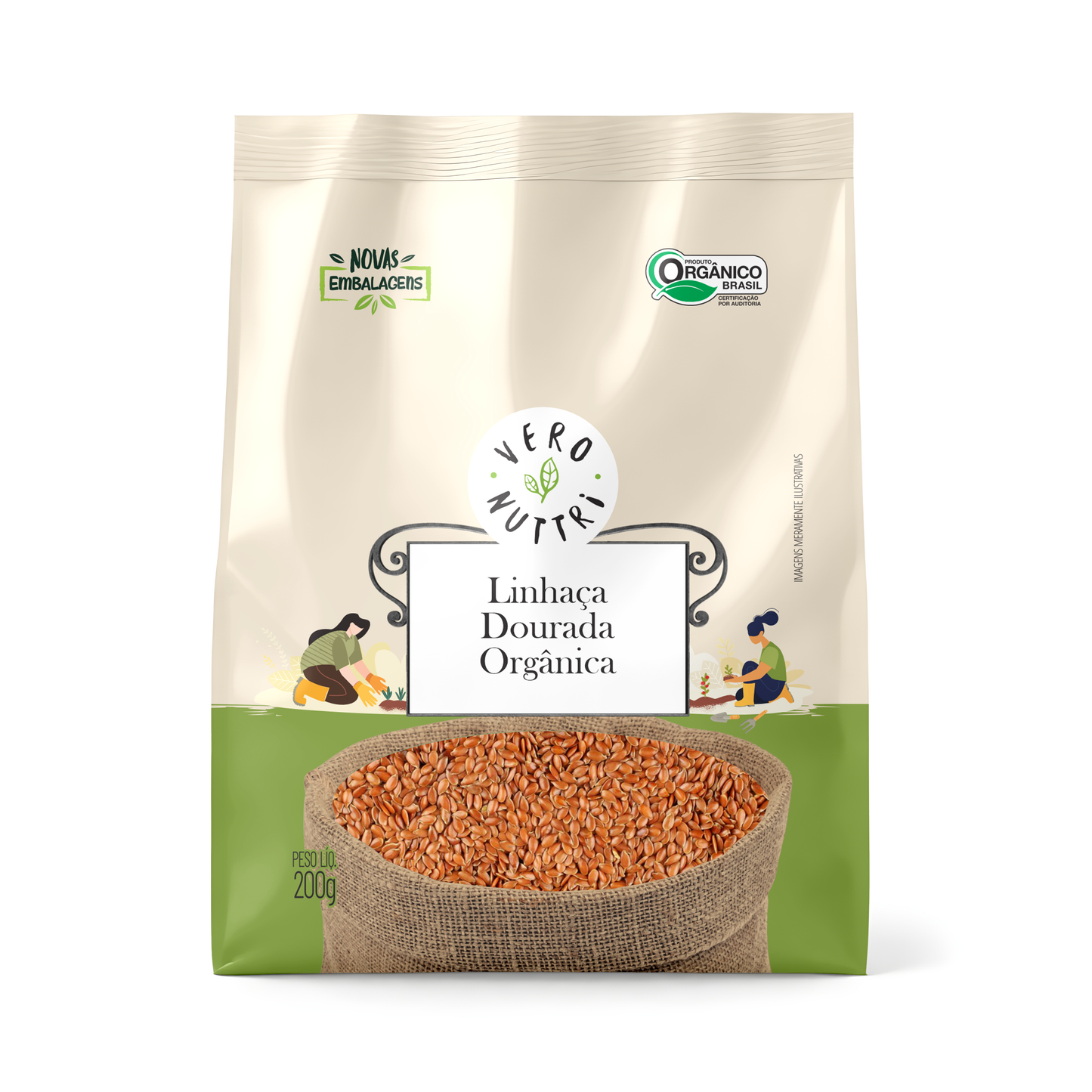 Linhaça Dourada Orgânica 200g Vero Nuttri